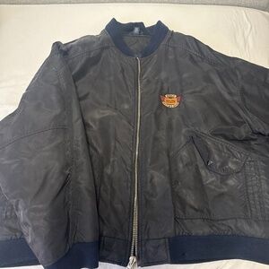 Vtg 80s Swingster Bomber Jacket - Yellow Freight System - XXXL Big Size